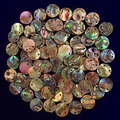 75Pcs Abalone Shell Round Pendant Bead 12x1mm L38811 • $15.76