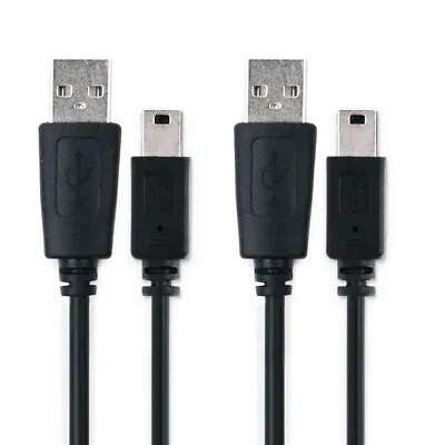 2x Camera USB Cable Canon EOS 1D C PowerShot A810 LEGRIA HF R78 1A Black • £15.90