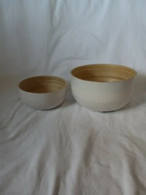 $14.95 • Buy Salad Bowl Wooden Fruit Snack Serving Bowl Dish 1  Large 1 Small. Set Of 2 