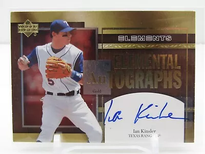 Ian Kinsler 2007 Ud Elements Elemental Autographs Auto! Texas Rangers!! • $17