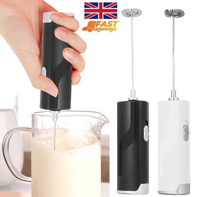 Milk Frother Whisk Electric Handheld Frothy Coffee Mixer Mini Kitchen Egg Beater • £5.98