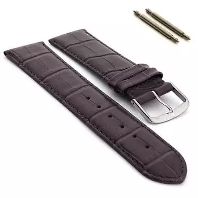£10.95 • Buy Genuine Leather Watch Strap Band 13 15 17 18 19 20 21 22 24 Croco Louisiana MM 