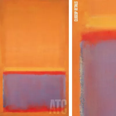 24W X40H  UNTITLED 1954 By MARK ROTHKO - ORANGE RED VIOLET - CHOICES Of CANVAS • $395.12