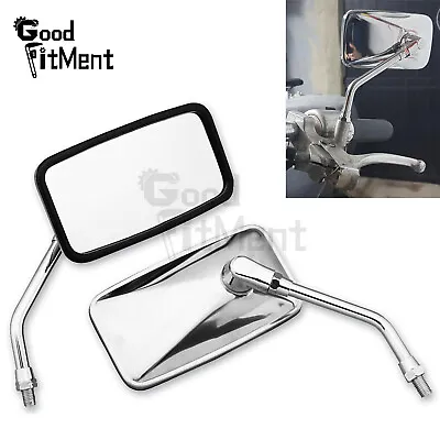 For Honda VTX1300 VTX1800 New Motorcycle Rectangle Rear View Mirrors Chrome 10mm • $25.31