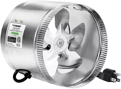 8 Inch Inline Duct Fan 420 CFM HVAC Exhaust Intake Fan Low Noise • $35.99