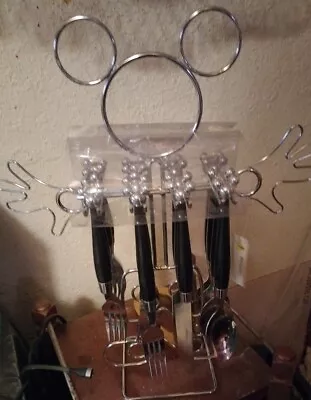 Disney Mickey Mouse Utensil's And Holder • $40