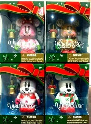 TOKYO Disney Mickey Minnie Vinylmation GingerBread Snowman Christmas Set4 Figure • $148