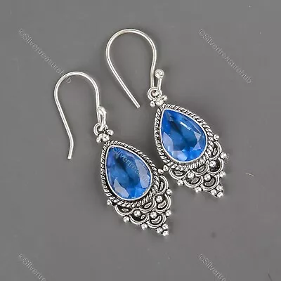 Natural Tanzanite Gemstone Indian Jewelry 925 Sterling Silver Earrings For Women • $13.95