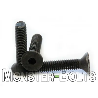 M4 X 18mm Flat Head Socket Cap Screws 12.9 Alloy Steel W Black Ox DIN 7991 • $5.21