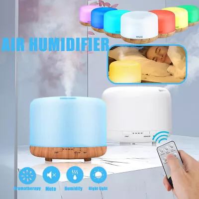 Air Humidifier Purifier 500ML Aroma Aromatherapy Diffuser LED Oil Ultrasonic • $17.47
