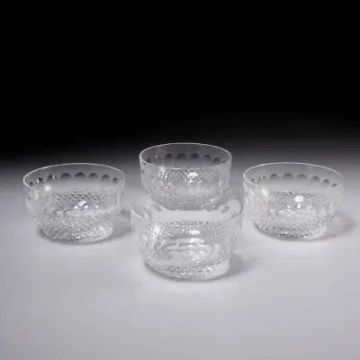 Waterford Crystal Colleen Short Stem Cut Finger Snack Nut Bowl 4pc Set 4 Dia B • $262.50