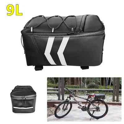 Motorcycle Rear Seat Tail Bag Tool Luggage Storage Case Waterproof PU Leather • $19.78