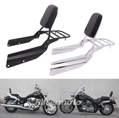 Backrest Sissy Bar W/Rear Luggage Rack For Honda VTX1300 VTX1800 R/S/T/N 2002-09 • $89.88