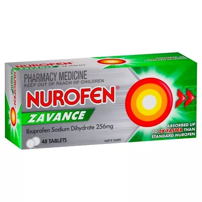 Nurofen Zavance 48 Tablets Fast Pain Relief Body Pain Migraine Headaches Relief • $24.58