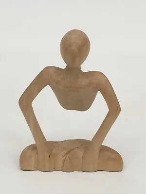 Abstract Wood Carving Sculpture Hand Craft Figurine Table Decor Display Gift Art • $18
