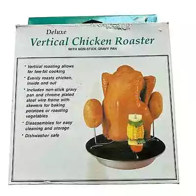 Deluxe Vertical Chicken Roaster With Non-Stick Gravy Pan • $6.99