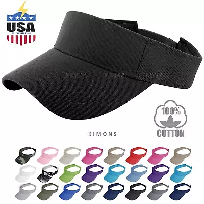 Visor Sun Plain Hat Sports Cap Colors Golf Tennis Beach Adjustable Summer • $7.25