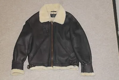Vintage American Style B3 Sheepskin Flying Jacket 44 Inch Chest • £88