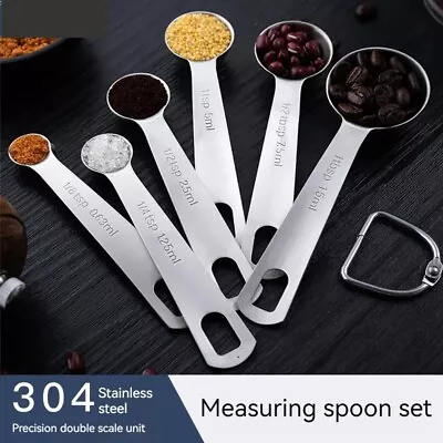 Scale Measuring Spoon Set 304 Stainless Steel Baking Control Limit Salt Spoon • $14