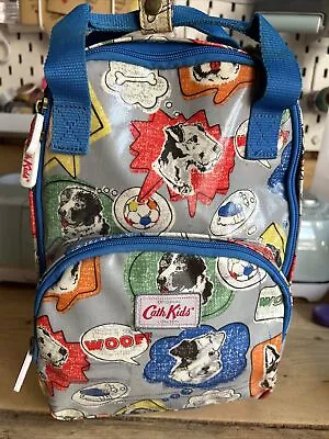 £5 • Buy Cath Kidston Children’s Dogs Rucksack Blue & Grey Oilcloth