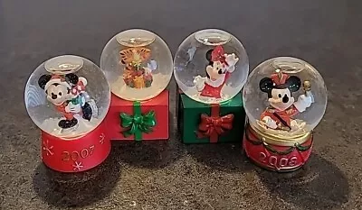 JCPenney Lot Of 4 Disney Mickey Minnie And Tigger Christmas Mini Snow Globes • $17.99