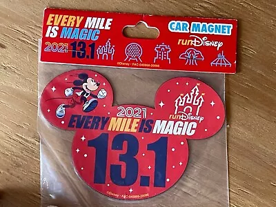 Disney Parks RunDisney 2021 Half Marathon 13.1 Car Magnet Run Official Disney • $10.99