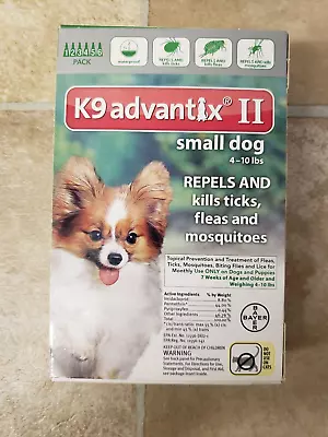 K9 Advantix II Topical Flea & Tick Solution For Dogs 4-10 Lb. 6-Month Supply • $60