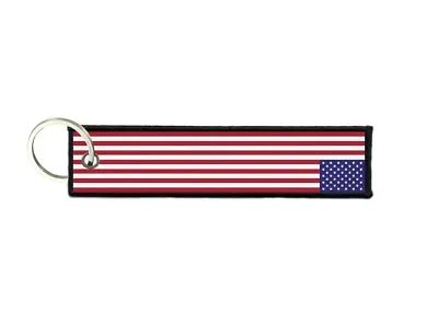 Keychain Key Ring Tags Fabric Car Biker Flag American Flag Usa United States • $6.26