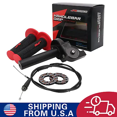 Motorcycle Throttle Assembly7/8  22mm Quick Twist Throttle Grips+Throttle Cable • $39.99