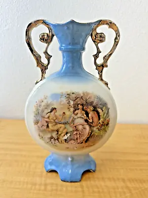 Antique Victoria Carlsbad Austria Vase With Picture By Ruby • $35.99