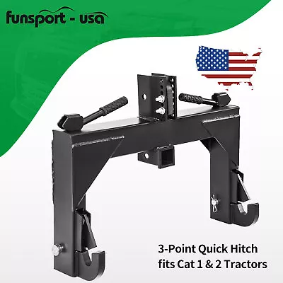 3 Point Quick Hitch Adapter Attach For Category 1 & 2 Cat 1 Cat2  Tractor 3000lb • $158.99