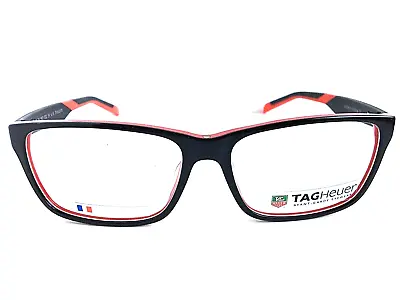 New TAG Heuer TH 552 002 59mm Black Red Men's Eyeglasses Frame France  • $274.99