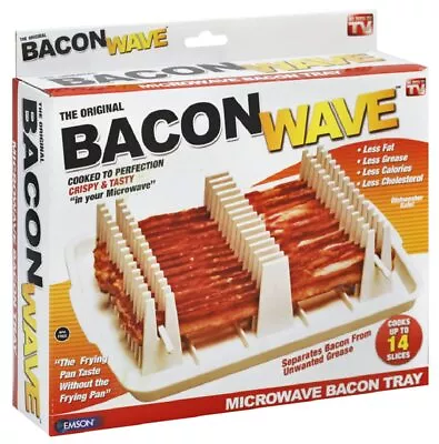 Emson Bacon Wave TRTAZ11A Microwave Bacon Cooker New 9.96  X 8.03  X 0.37 ... • $26.39