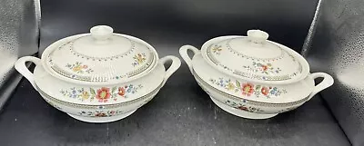 Royal Doulton Kingwood Fine Bone China 2 Lidded Serving Dishes 1976 • £19.95