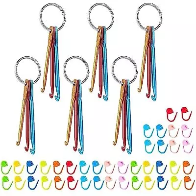 6 Sets Keychain Aluminum Crochet Hooks Knitting Needles Craft Yarn 3 Sizes • $11.95