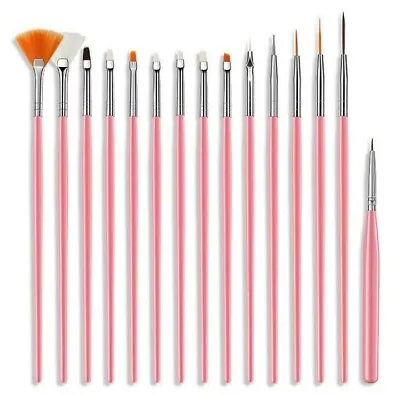 Artist Paint Brushes Set Acrylic Oil Watercolour Painting Craft Art White 15 Pcs • £3.89