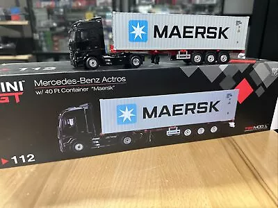 Mini Gt 1/64 Mercedes Benz Actros W/40 Ft Container “MAERSK” • $200