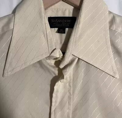 Vintage Yves Saint Lauren’s Mens Shirt Size 15 Medium • $49.99