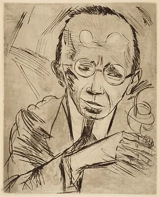 H. Max Pechstein - The Critic - Etching 1921 • $1054.89