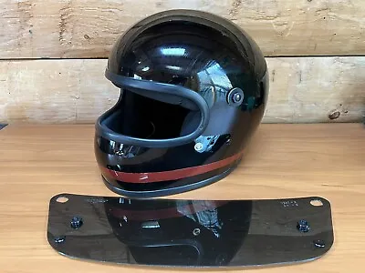 1970’s SIMPSON FULL FACE DRAG RACE AUTO HELMET Size 7 1/4 NARROW VIEW BLACK • $325