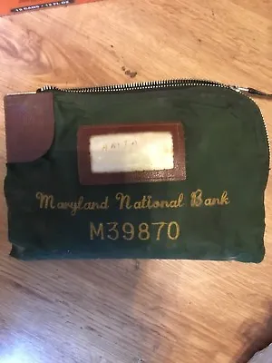 VINTAGE Maryland National Bank Lockable Money Bag • $81.67
