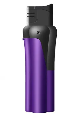 £4.99 • Buy Zenga ZL-7 Slim Jet Windproof Turbo Blue Flame Metallic Lighter (Purple)