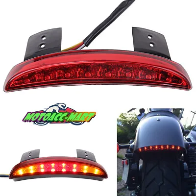 For Harley Bobber Chopper Motorcycle LED Tail Rear Light Fender Brake Light Red  • $14.05