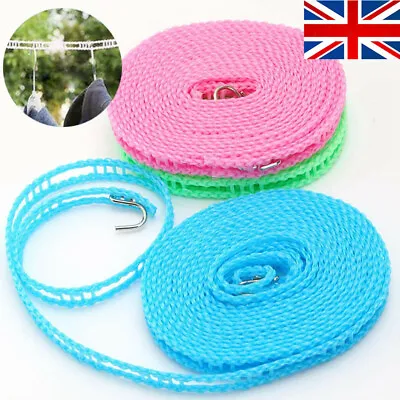 £3.23 • Buy 5M Non-slip Nylon Washing Clothesline Outdoor Travel Camping Clothes Line Rope