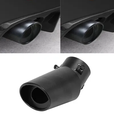 Car Rear Throat Exhaust Tail Pipe Tip Muffler Matte Stainless Steel Universal • $15.99