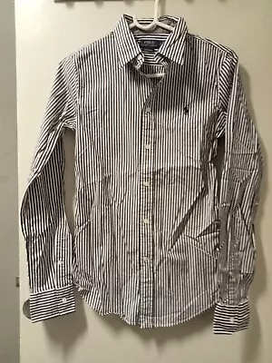 Ralph Lauren Women’s Classic Fit Stripe Shirt Size US 2 AUU 6. Slim Fit  • $43.90