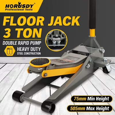 3-Ton Super Low Profile Hydraulic Floor Jack Car Trolley Quick Lift Dual Pump • $215.99