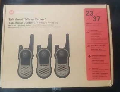 3X Motorola TALKABOUT Radio MH230TPR Yellow Two Way Radios All Accessories Rare • $109