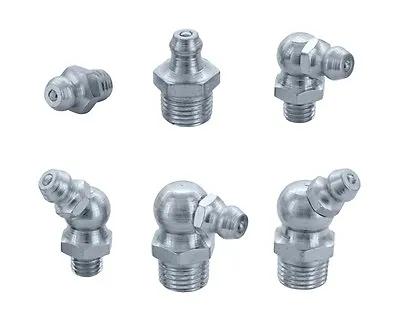 GREASE NIPPLES M6 M8 M10 1/4  Unf & 1/8  Bsp STRAIGHT 45 & 90 DEGREES  • £1.95