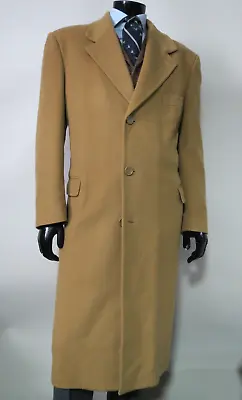 $429 • Buy MOVIMENTO Made In Italy Vicuna Brown 100% Pure Cashmere Top Coat 42 R